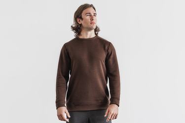 Nobull Performance Crew Men's Sweatshirts Coffee | Australia (LD0183)